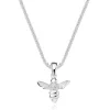Beaverbrooks Mini B Silver Cubic Zirconia Bee Pendant