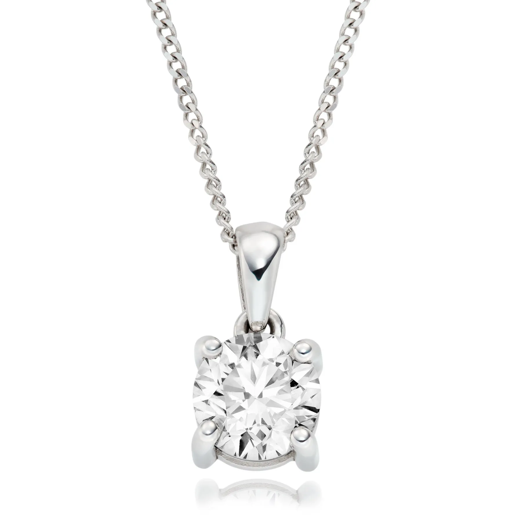 Beaverbrooks Once 18ct White Gold Diamond Pendant