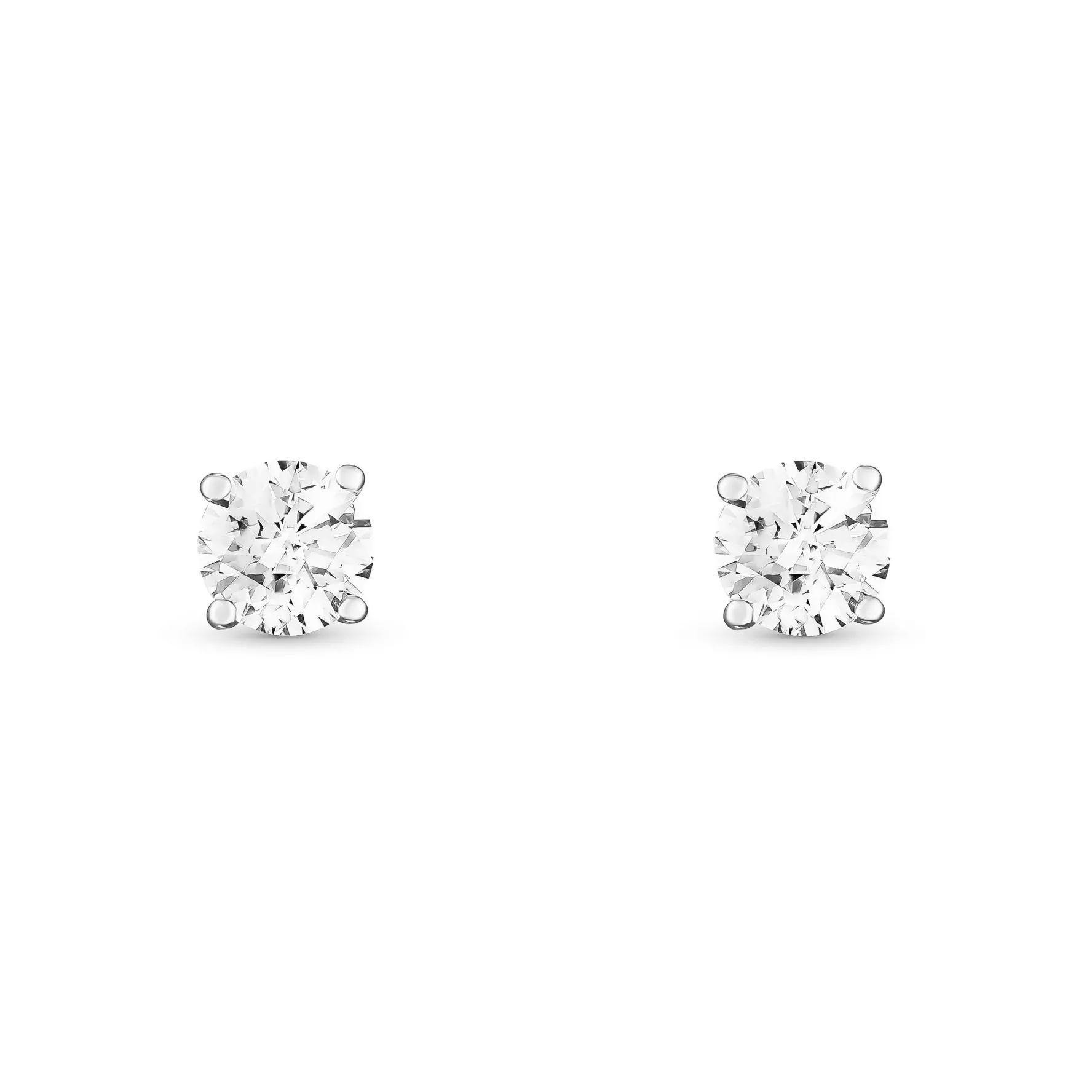 Beaverbrooks Once 18ct White Gold Diamond Solitaire Earrings
