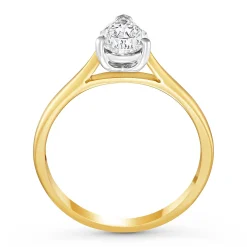 Beaverbrooks Once 18ct Yellow Gold Diamond Pear Shaped Solitaire Engagement Ring