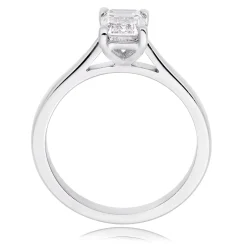 Beaverbrooks Once Platinum Emerald Cut Diamond Solitaire Ring