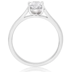 Beaverbrooks Once Platinum Diamond Oval Shaped Solitaire Engagement Ring
