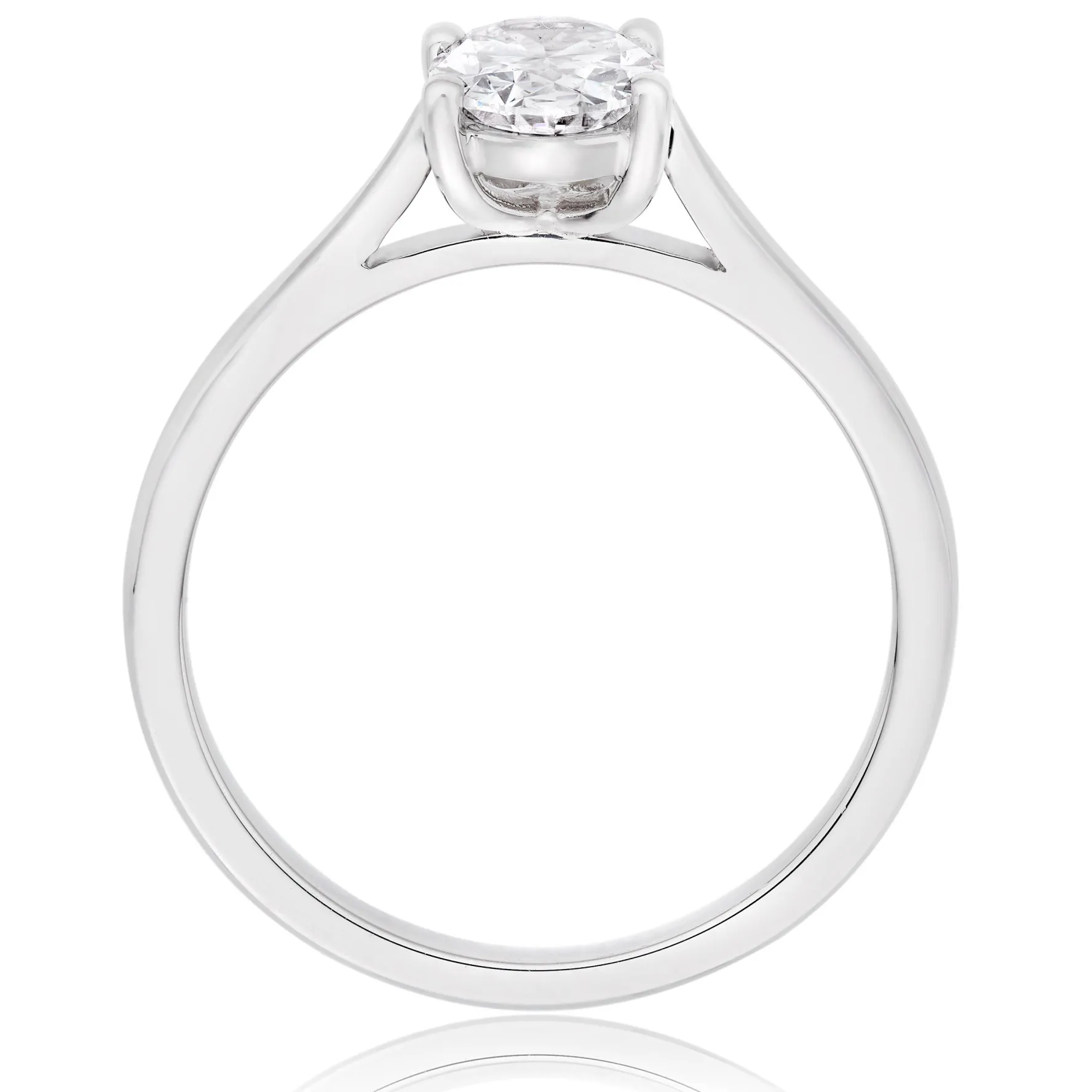Beaverbrooks Once Platinum Diamond Oval Cut Solitaire Ring
