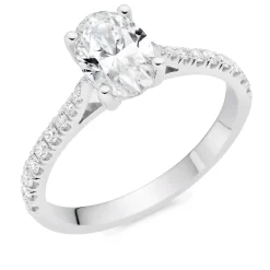 Beaverbrooks Once Platinum Diamond Oval Shaped Solitaire Engagement Ring