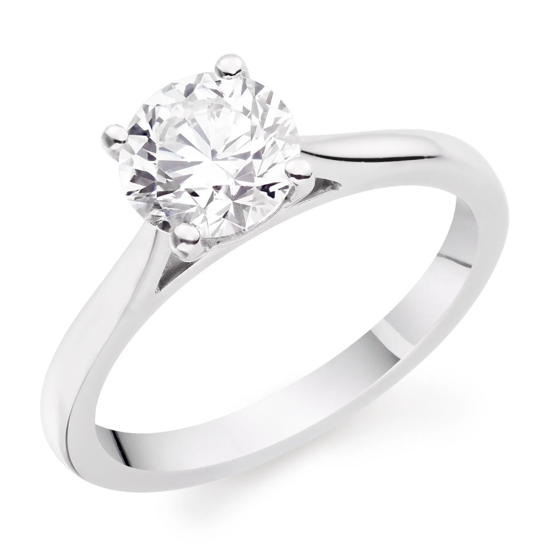 Beaverbrooks Once Platinum Diamond Solitaire Engagement Ring
