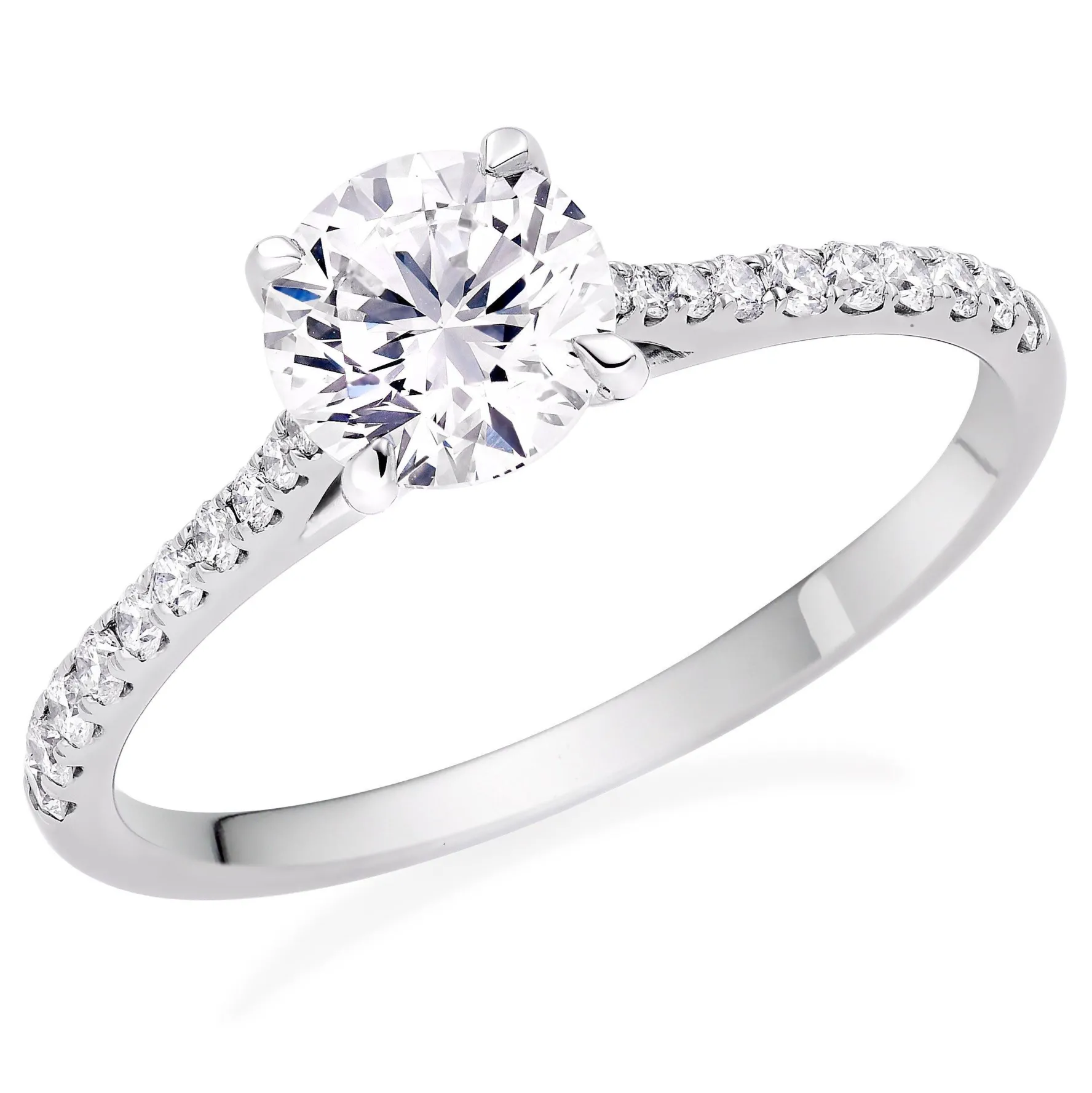 Beaverbrooks Once Platinum Diamond Solitaire Engagement Ring