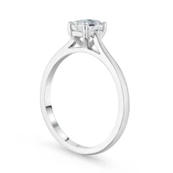 Beaverbrooks Once Platinum Emerald Cut Diamond Solitaire Ring
