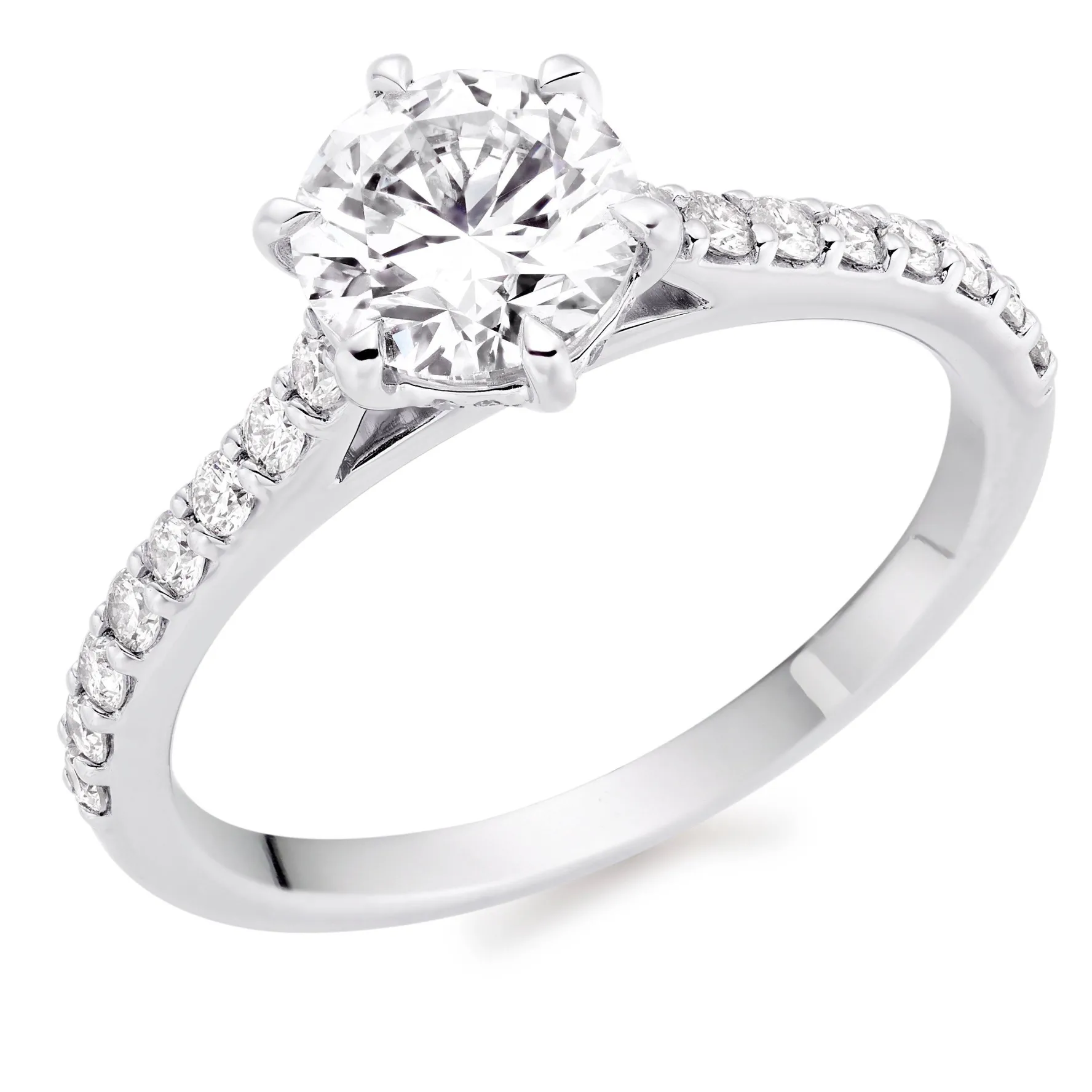 Beaverbrooks Once Platinum Diamond Solitaire Engagement Ring