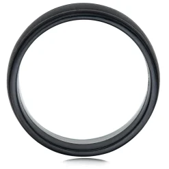 Beaverbrooks Platinum and Zirconium Black 7mm Wedding Ring