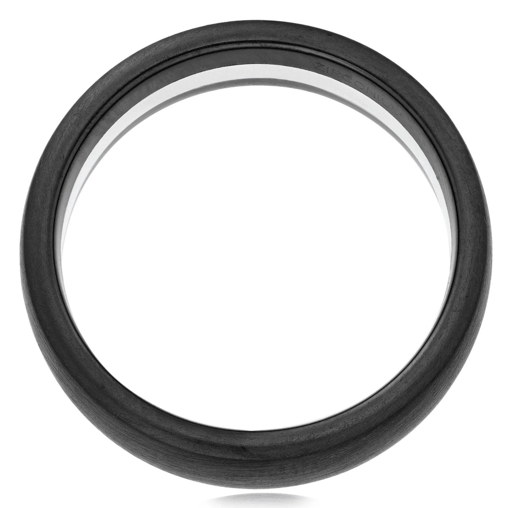 Beaverbrooks Platinum and Zirconium 6mm Men’s Wedding Ring