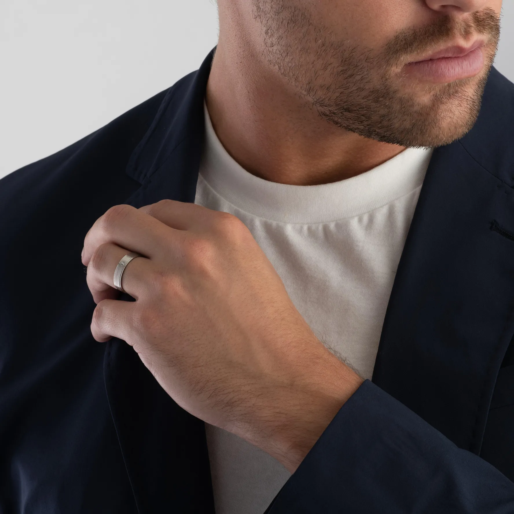 Beaverbrooks Platinum Diamond 5mm Men's Wedding Ring