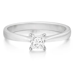 Beaverbrooks Platinum Diamond Princess Cut Solitaire Ring