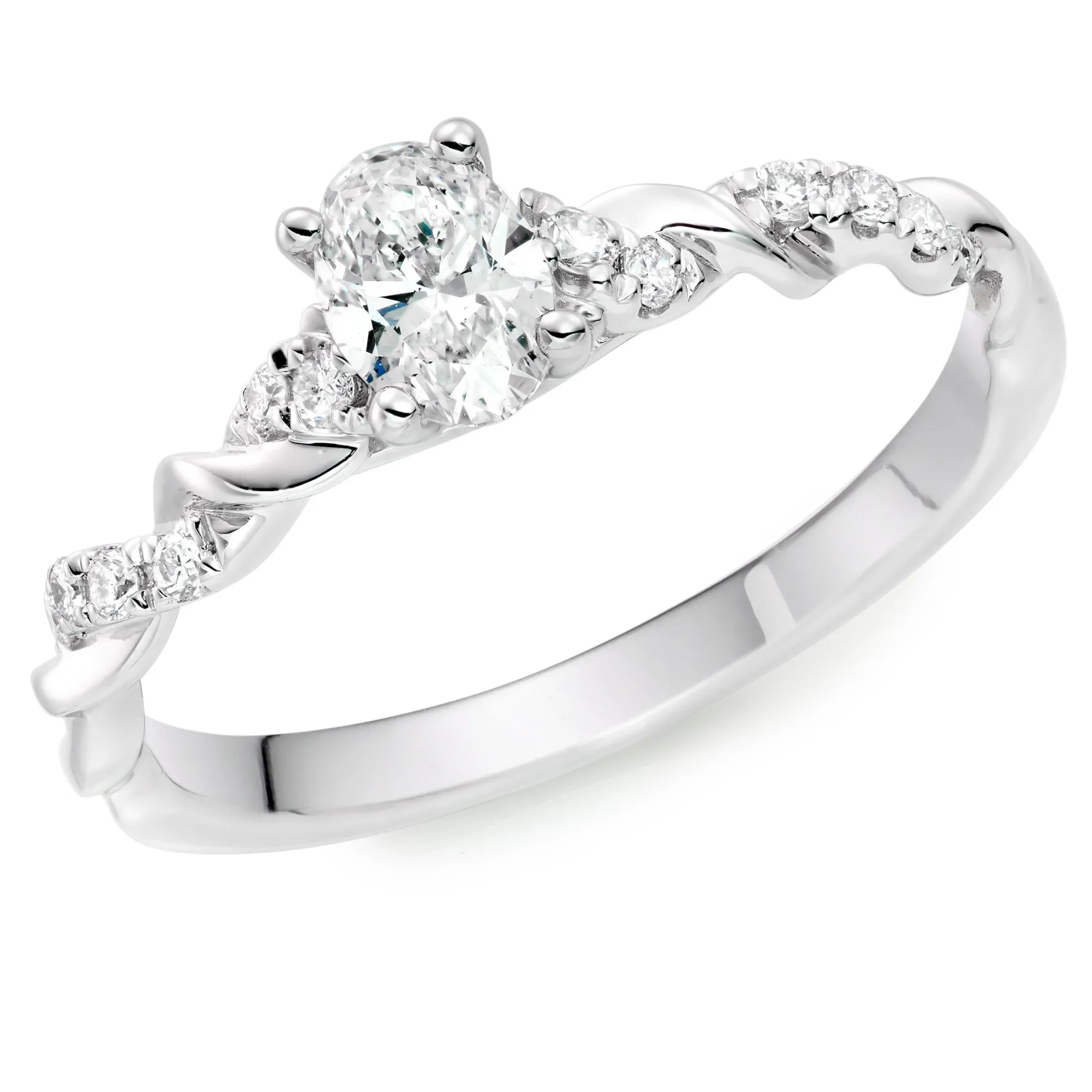 Beaverbrooks Platinum Diamond Entwine Ring