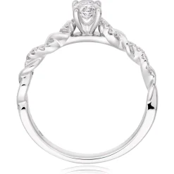 Beaverbrooks Platinum Diamond Entwine Ring