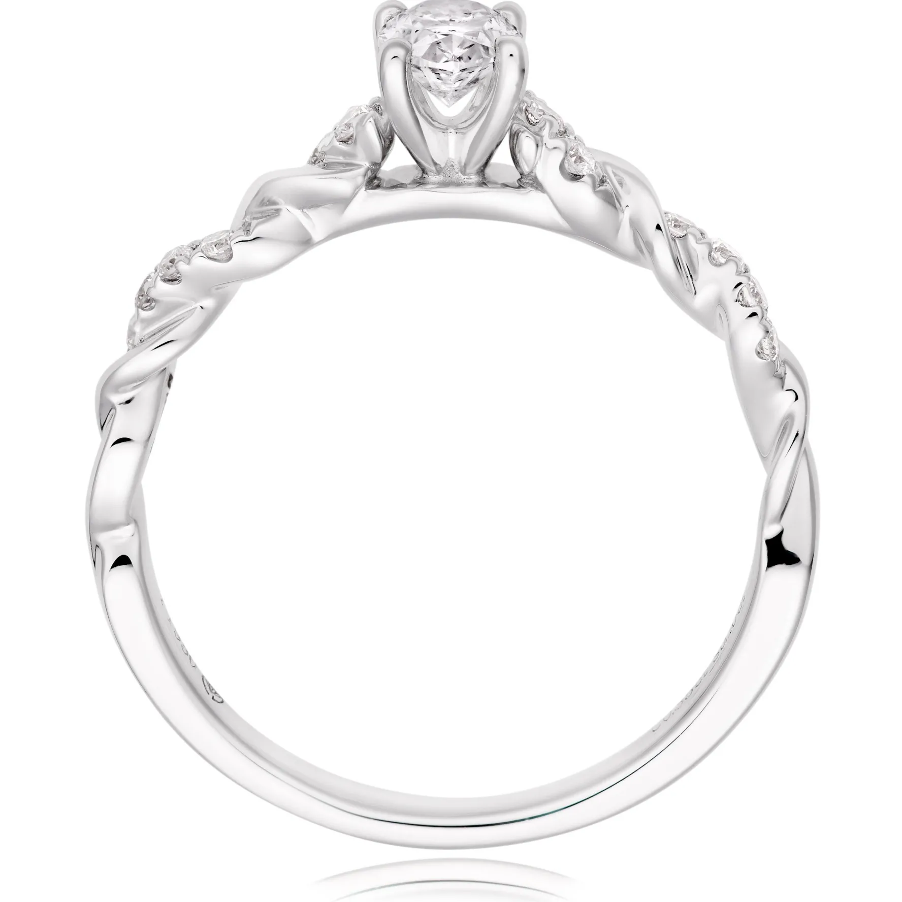 Beaverbrooks Platinum Diamond Entwine Ring