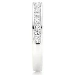 Beaverbrooks Platinum Diamond Princess Cut Half Eternity Ring