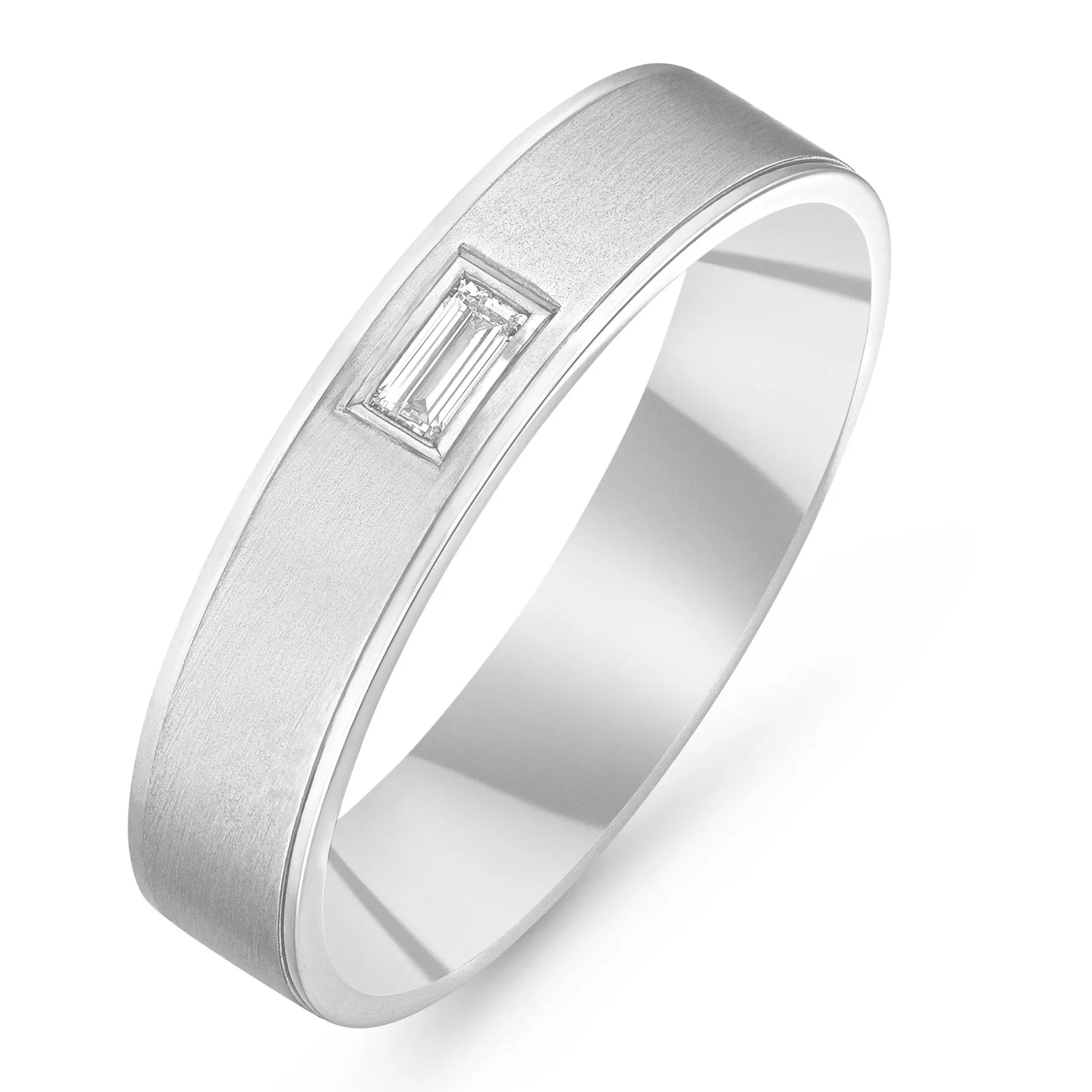 Beaverbrooks Platinum Diamond 5mm Men’s Wedding Ring