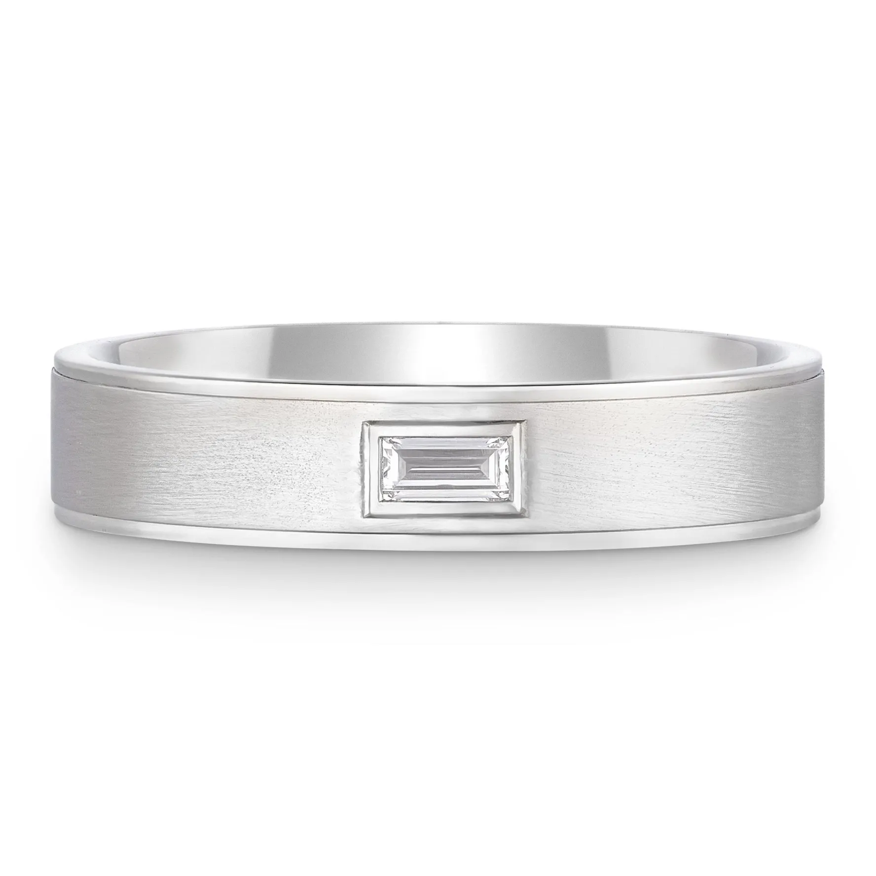 Beaverbrooks Platinum Diamond 5mm Men’s Wedding Ring