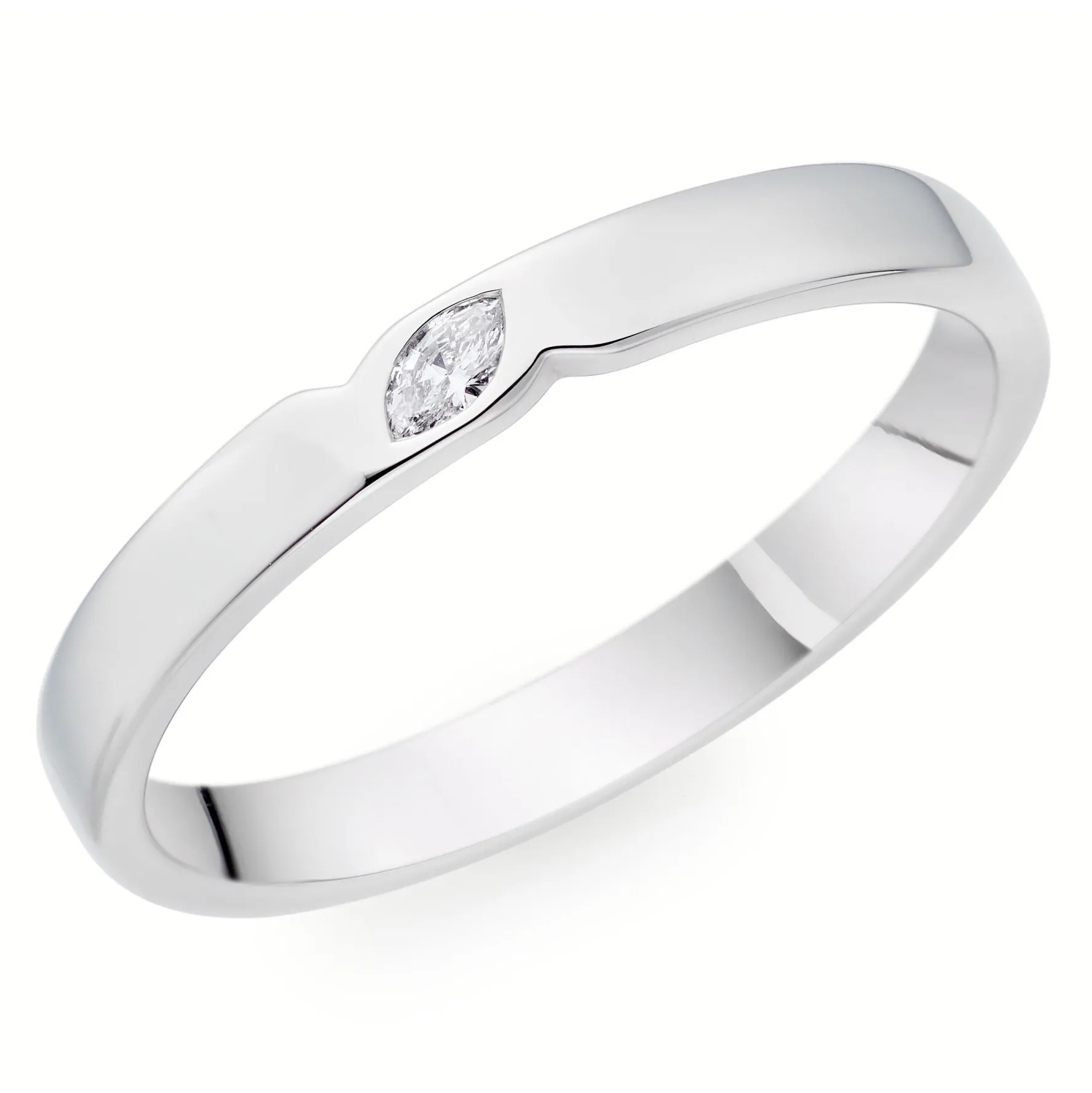 Beaverbrooks Platinum Diamond 3mm Wedding Ring