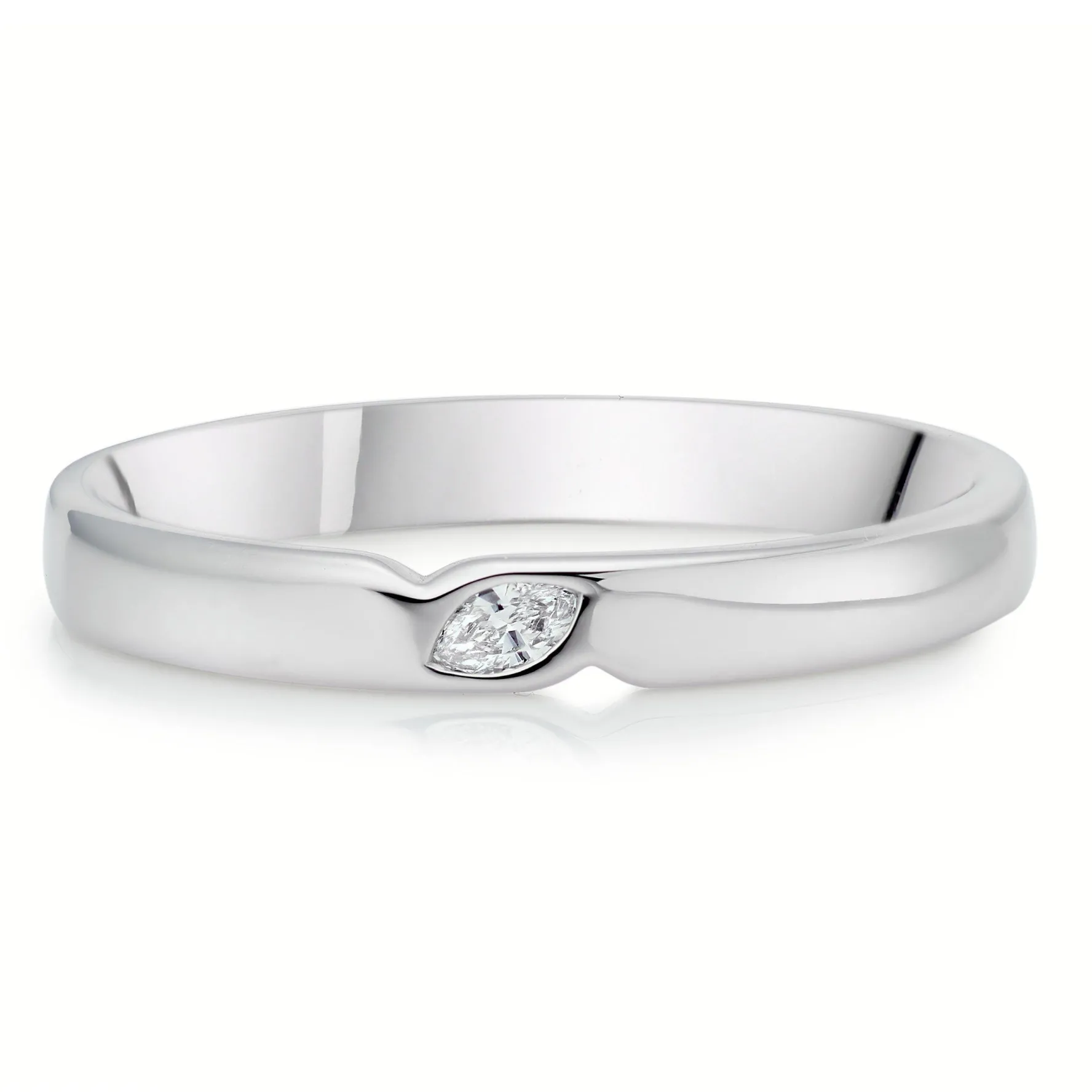 Beaverbrooks Platinum Diamond 3mm Wedding Ring