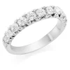 Beaverbrooks Platinum Diamond 3mm Half Eternity Ring