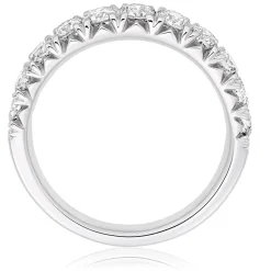 Beaverbrooks Platinum Diamond 3mm Half Eternity Ring