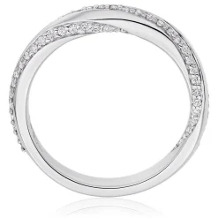 Beaverbrooks Platinum Diamond Twist Wedding Ring