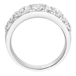Beaverbrooks Platinum Diamond Half Eternity Ring