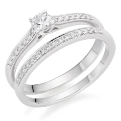 Beaverbrooks Platinum Diamond Bridal Set