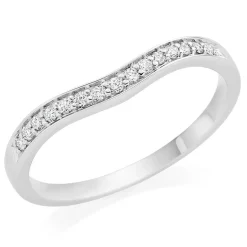 Beaverbrooks Platinum Diamond Shaped 1.8mm Wedding Ring