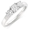 Beaverbrooks Platinum Diamond Three Stone Engagement Ring