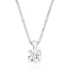 Beaverbrooks Platinum Diamond Solitaire Pendant