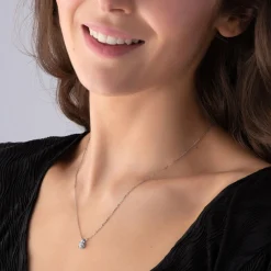 Beaverbrooks Platinum Diamond Solitaire Pendant