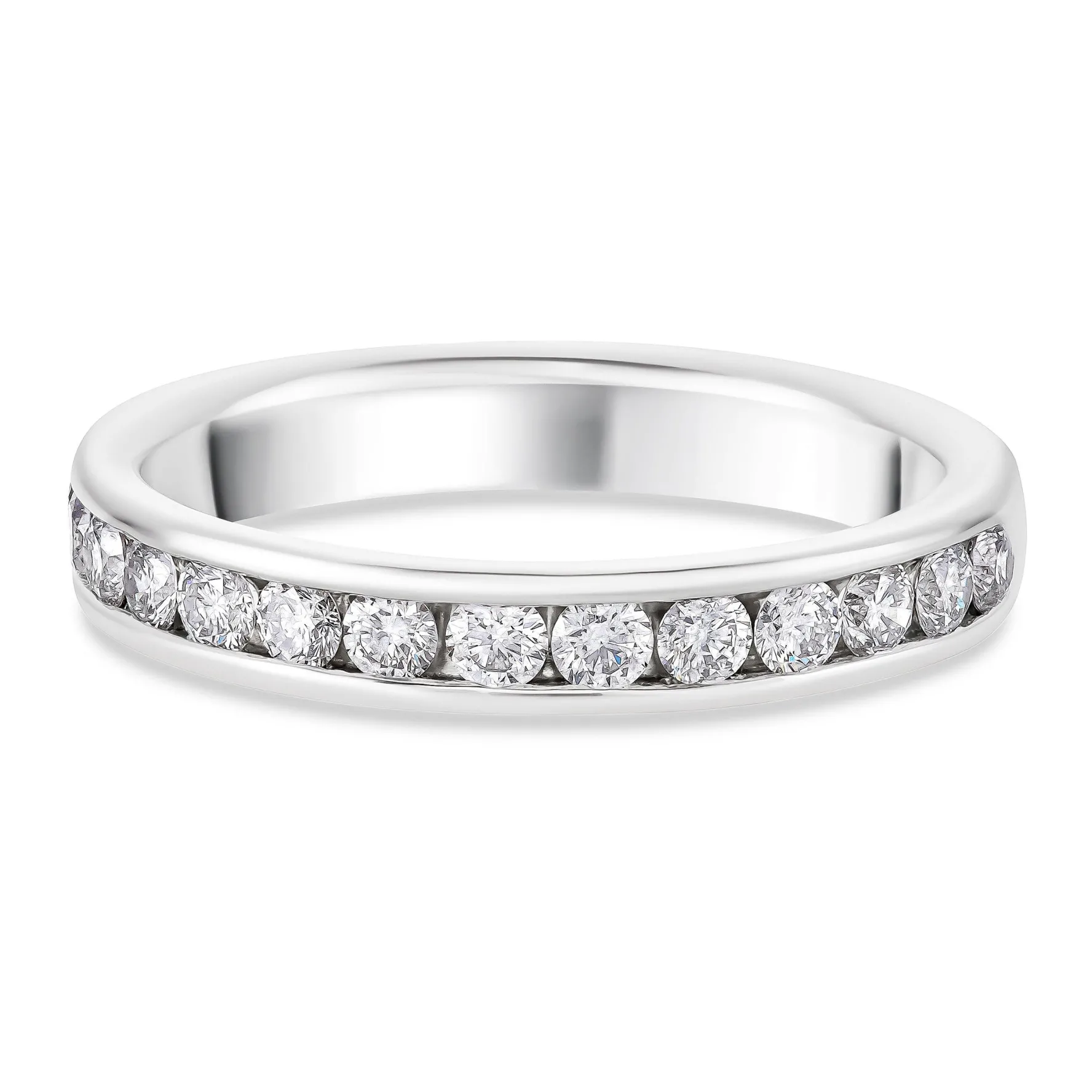 Beaverbrooks Platinum Diamond Half Eternity Ring