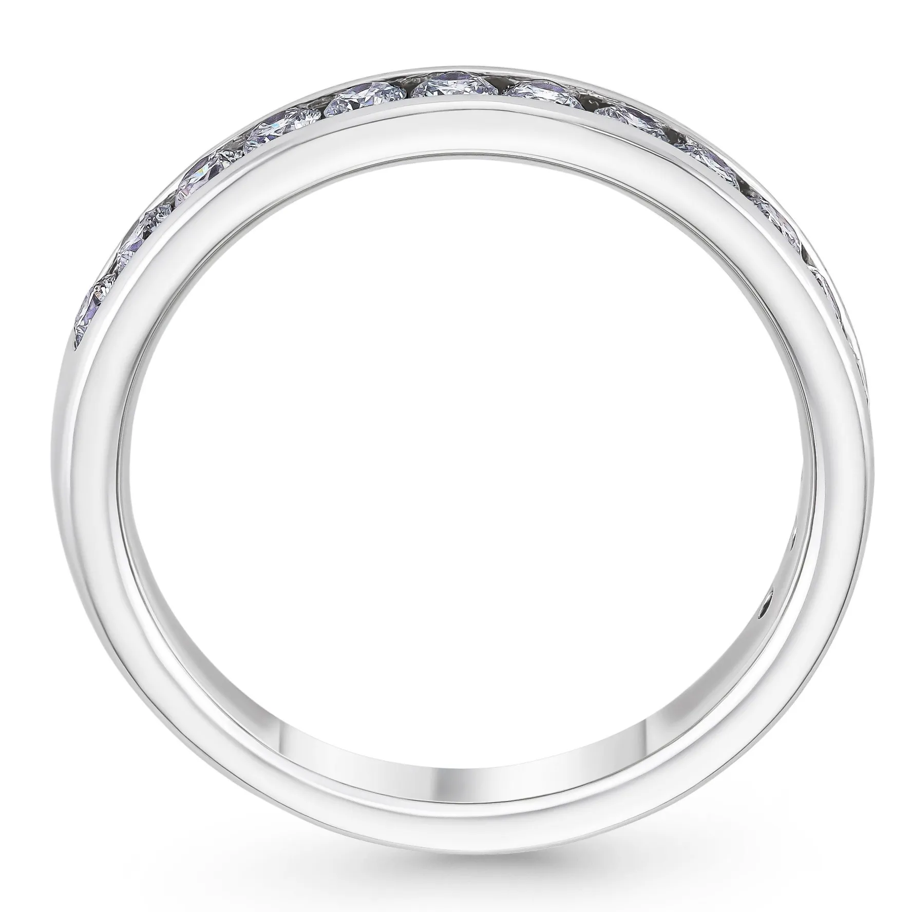 Beaverbrooks Platinum Diamond Half Eternity Ring
