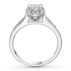 Beaverbrooks Platinum Diamond Halo Engagement Ring