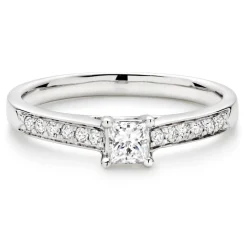Beaverbrooks Platinum Diamond Princess Cut Solitaire Engagement Ring