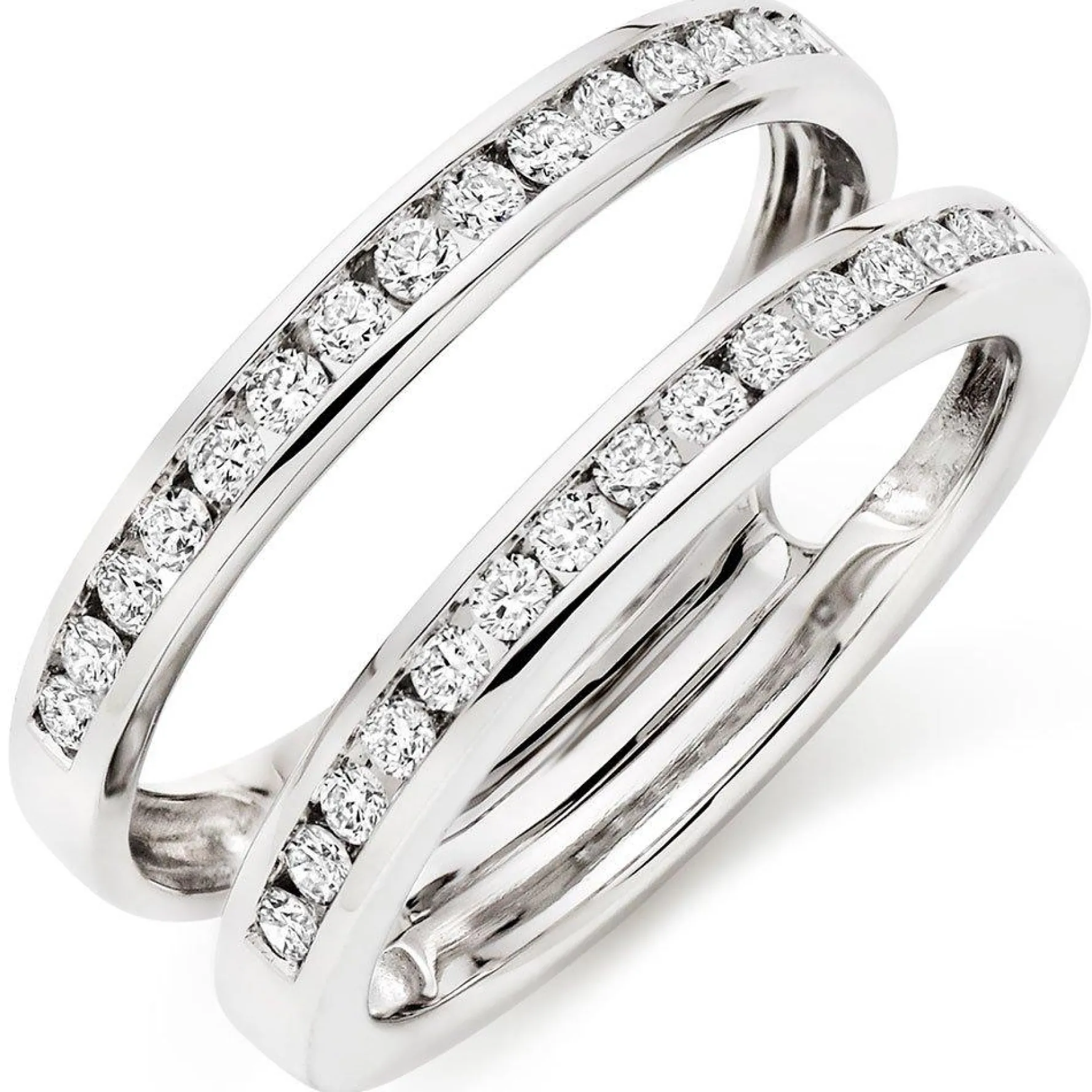 Beaverbrooks Platinum Diamond 7mm Silhouette Ring