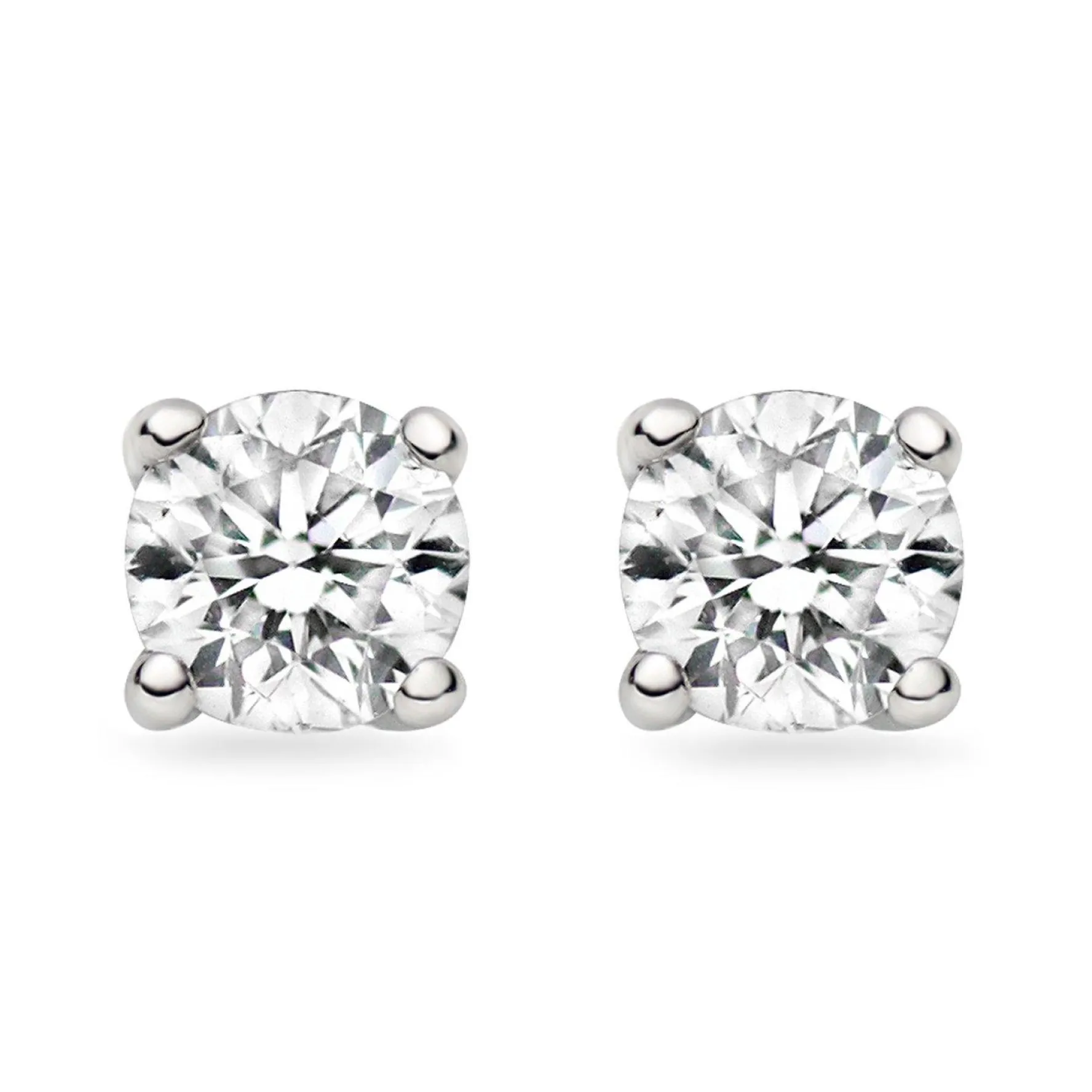 Beaverbrooks Platinum Diamond Stud Earrings