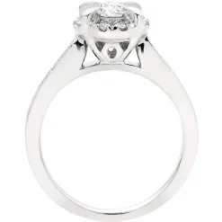 Beaverbrooks Platinum Diamond Cluster Halo Ring