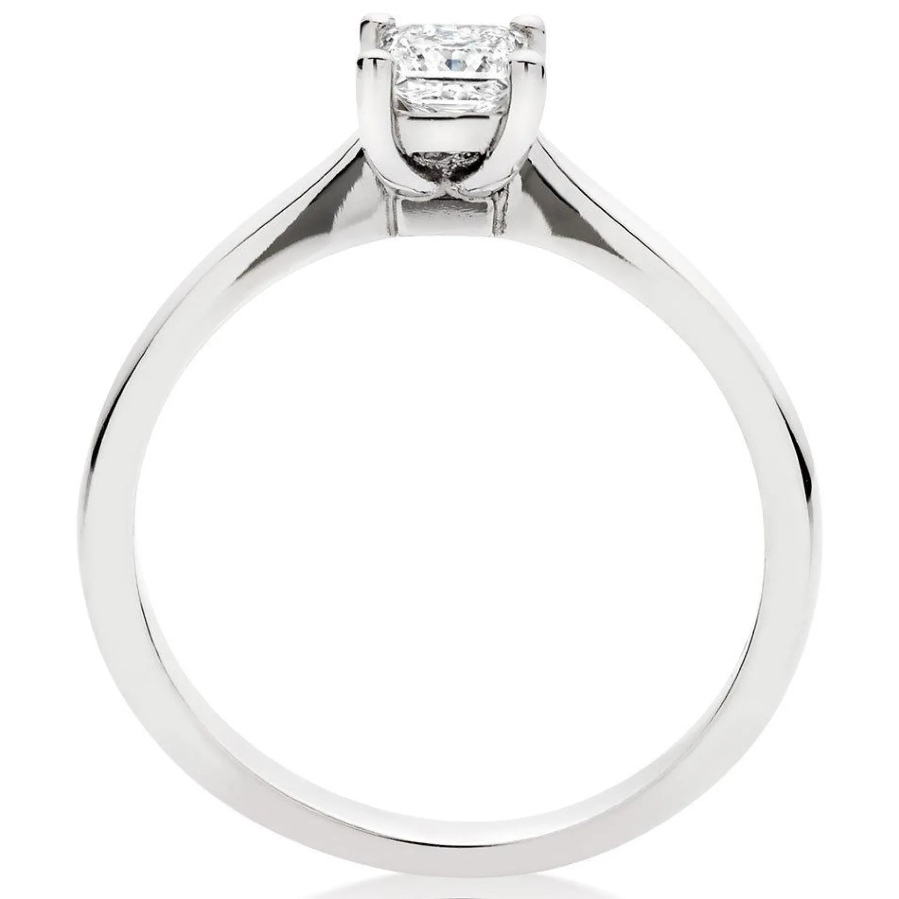 Beaverbrooks Platinum Diamond Princess Cut Solitaire Engagement Ring
