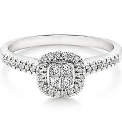 Beaverbrooks Platinum Diamond Halo Ring