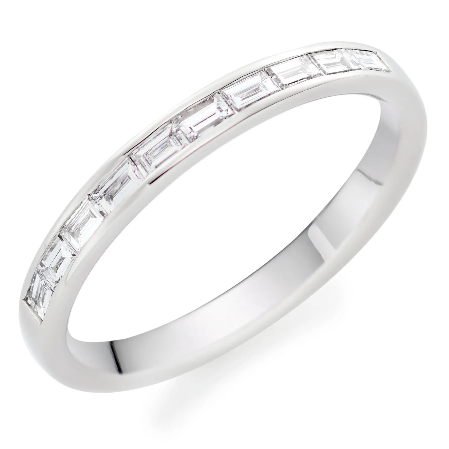 Beaverbrooks Platinum Diamond 2.4mm Ladies Wedding Ring