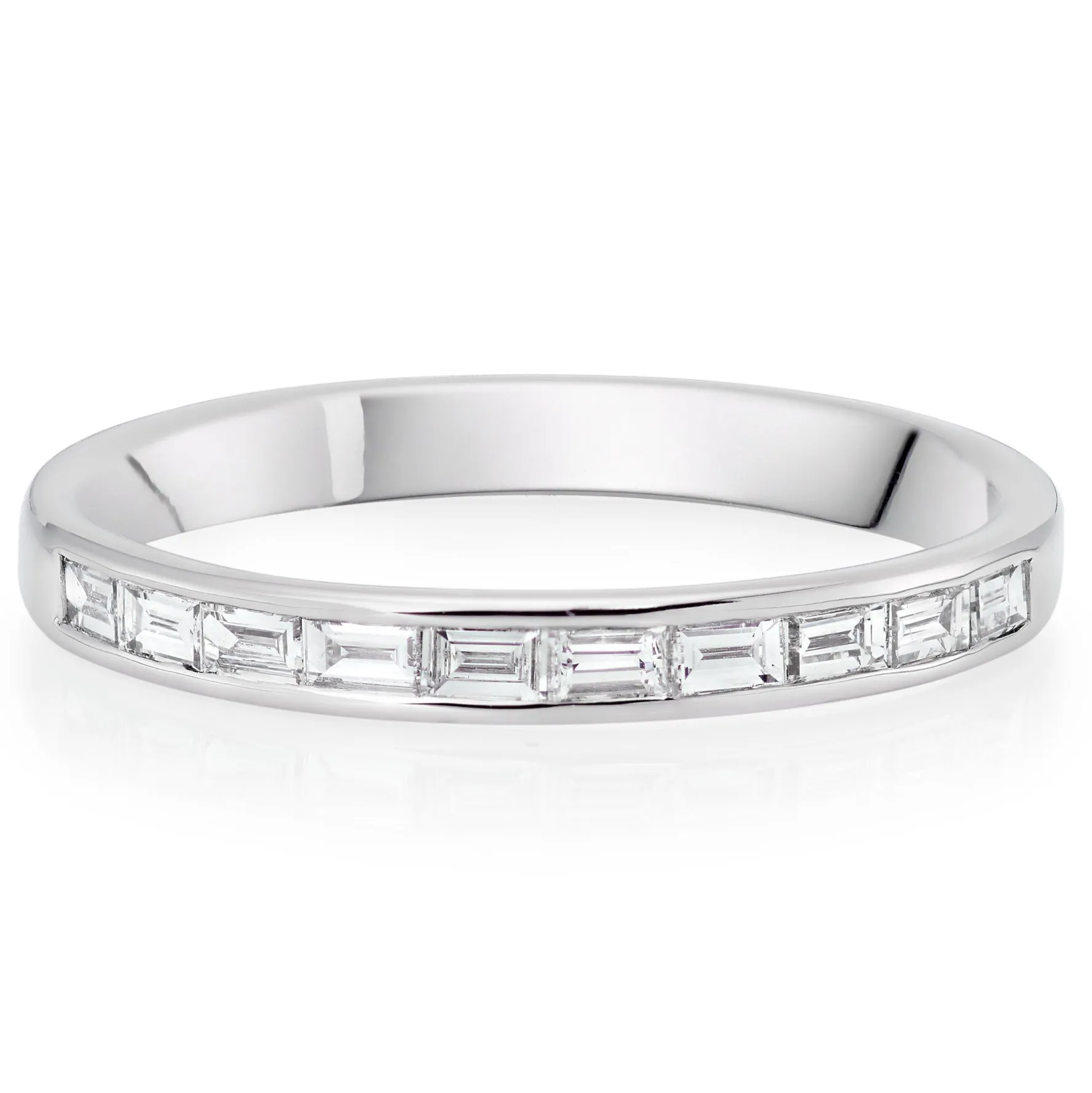 Beaverbrooks Platinum Diamond 2.4mm Ladies Wedding Ring