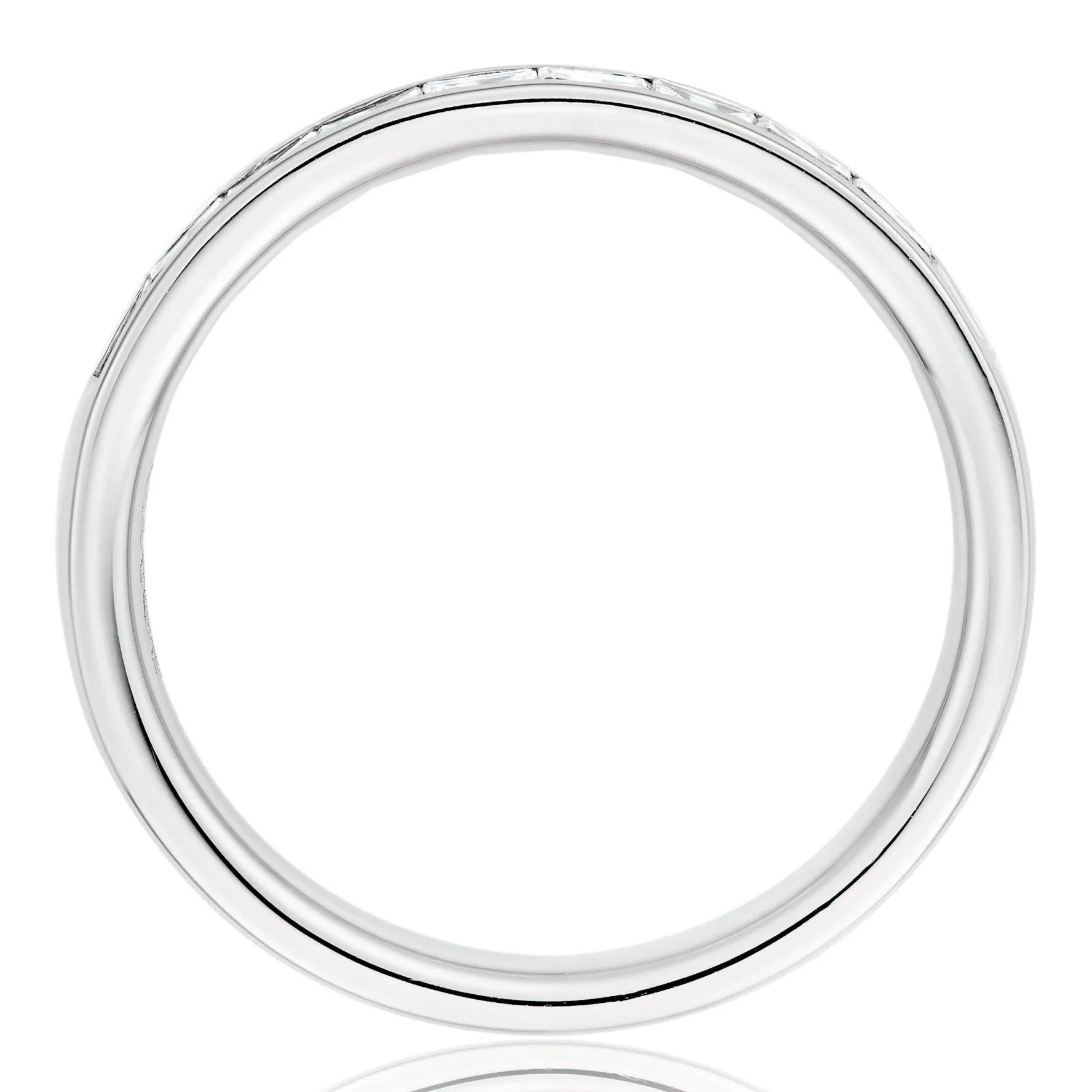 Beaverbrooks Platinum Diamond 2.4mm Ladies Wedding Ring