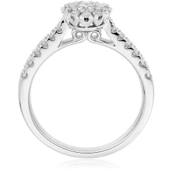Beaverbrooks Platinum Diamond Halo Ring