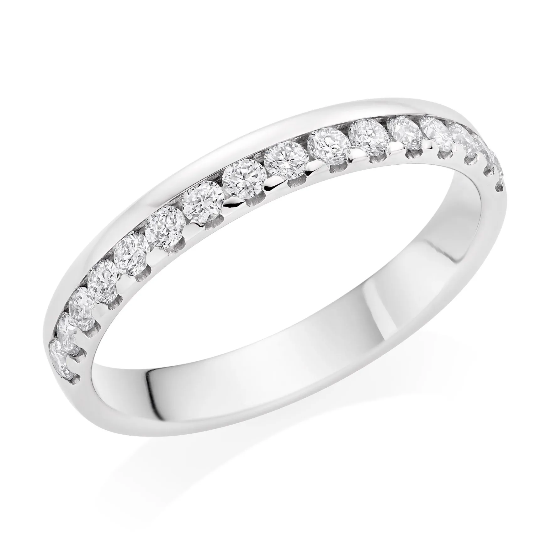 Beaverbrooks Platinum Diamond 3mm Wedding Ring