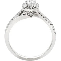 Beaverbrooks Platinum Diamond Halo Ring