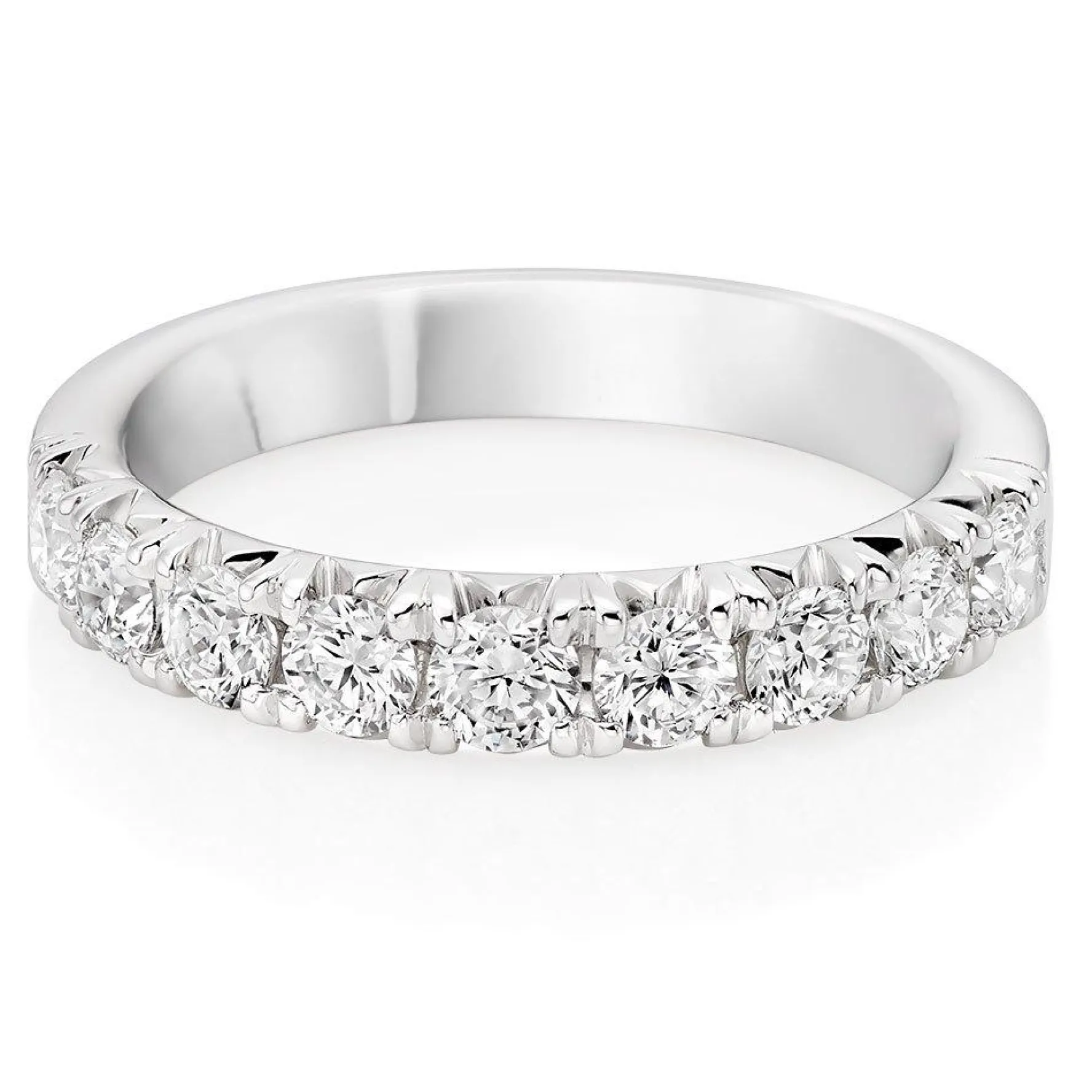 Beaverbrooks Platinum Diamond Half Eternity Ring