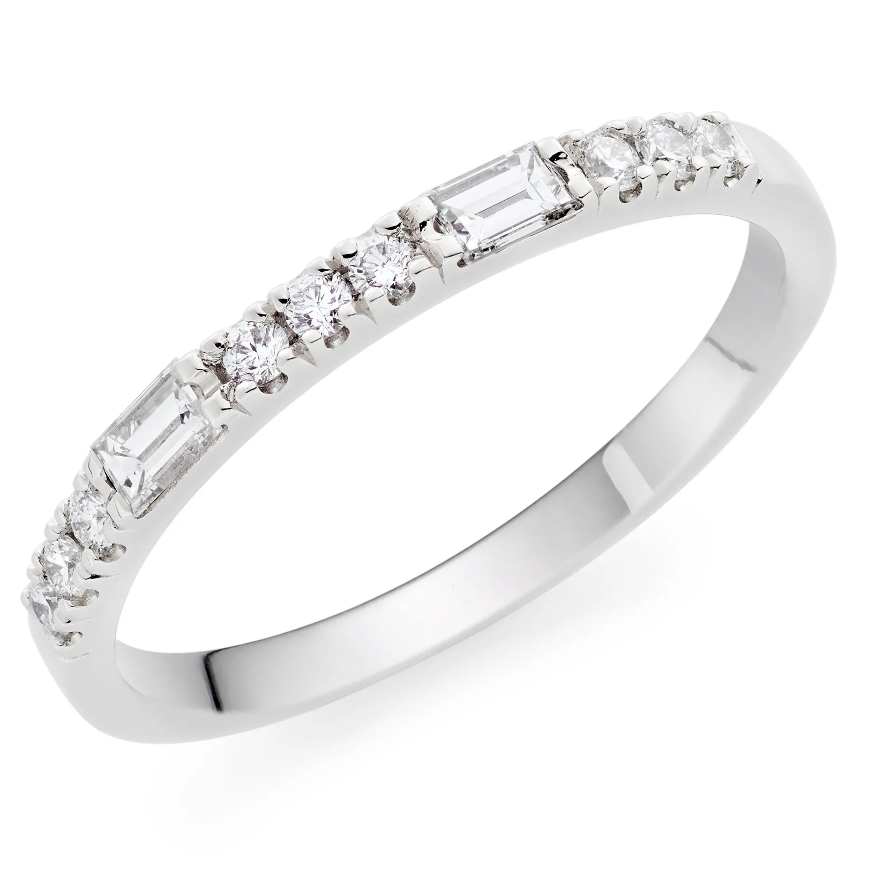 Beaverbrooks Platinum Diamond 2mm Ladies Wedding Ring